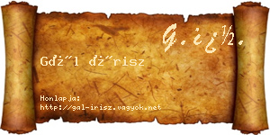 Gál Írisz névjegykártya