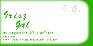 irisz gal business card